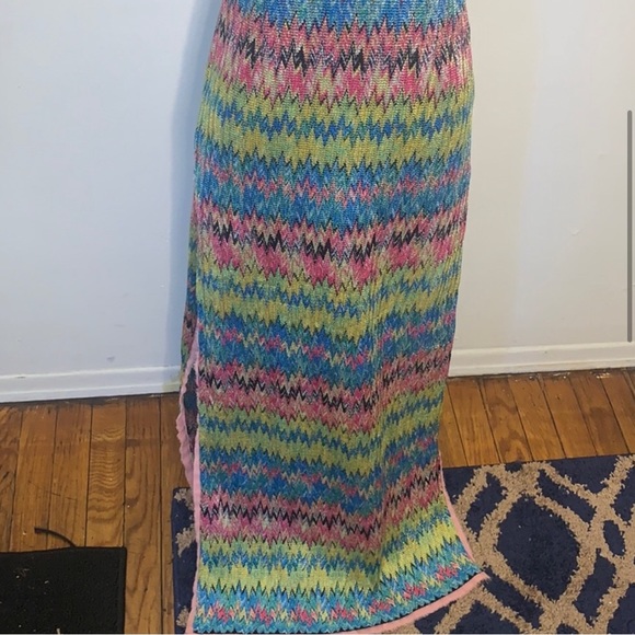 💗💛💚 Christina Makowsky Chained Halter Knit Sundress 💗💛💚 - Picture 7 of 13